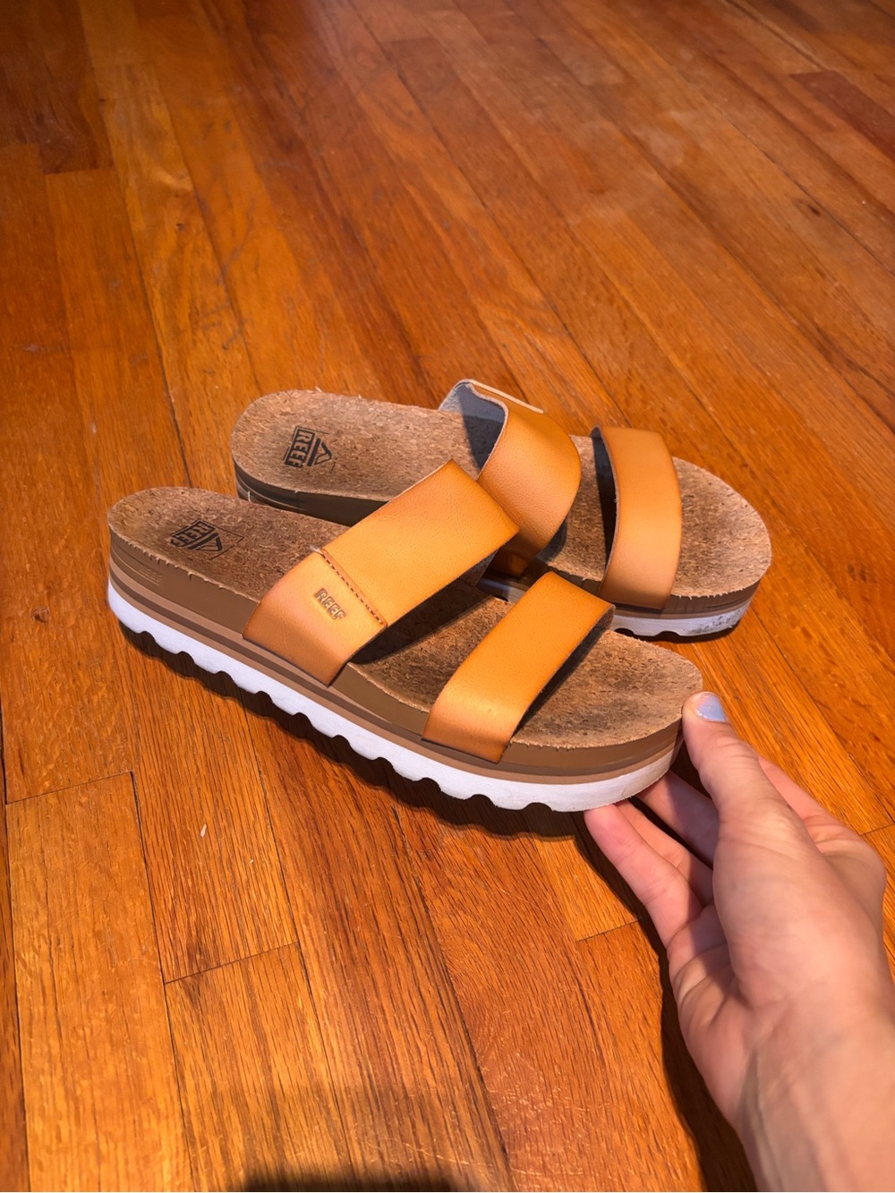 Reef Women's Cushion Vista Hi Sandal Natural Size 9